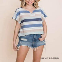 Striped Short Sleeve Top