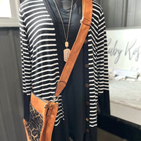 Black/White Stripe Cardigan